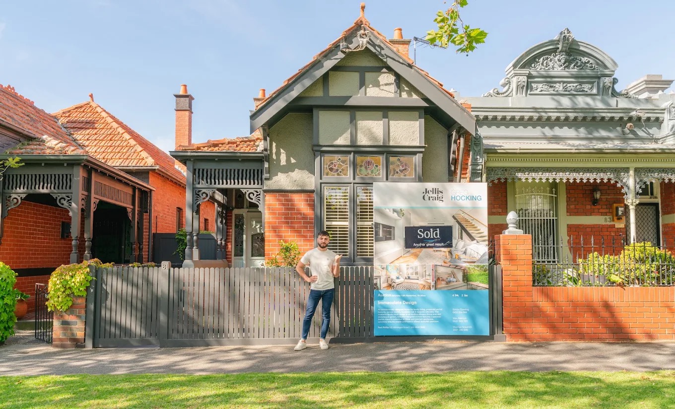 Ken Premtić outside a period Melbourne home he secured for a client